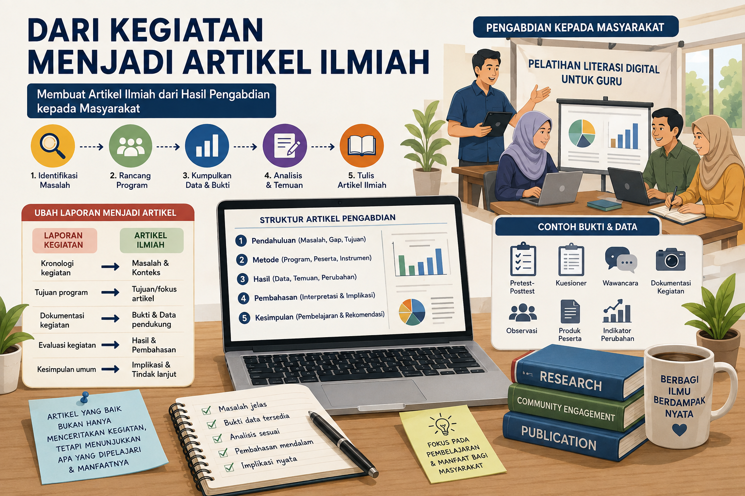Cara Membuat Artikel Ilmiah dari Hasil Pengabdian kepada Masyarakat: Dari Kegiatan Menjadi Naskah Publikasi