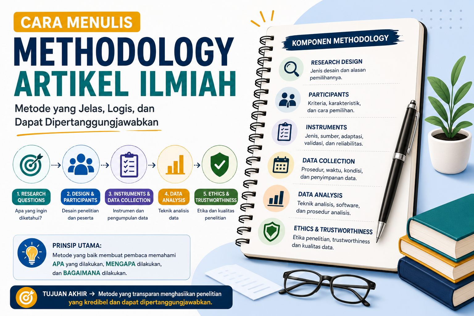 Cara Menulis Methodology Artikel Ilmiah: Membuat Metode yang Jelas, Logis, dan Dapat Dipertanggungjawabkan